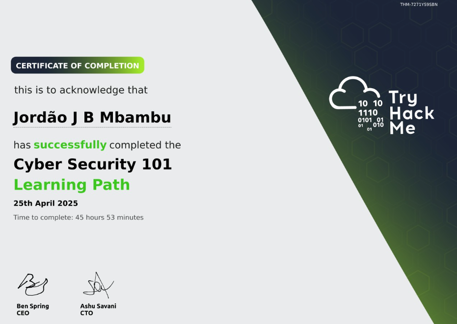 Cyber Security 101 - TryHackMe